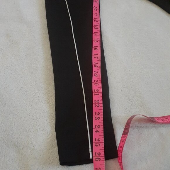 Justice Girl's Size 18/20 Black Gold Spell Out Lace Front Leggings - Picture 8 of 9